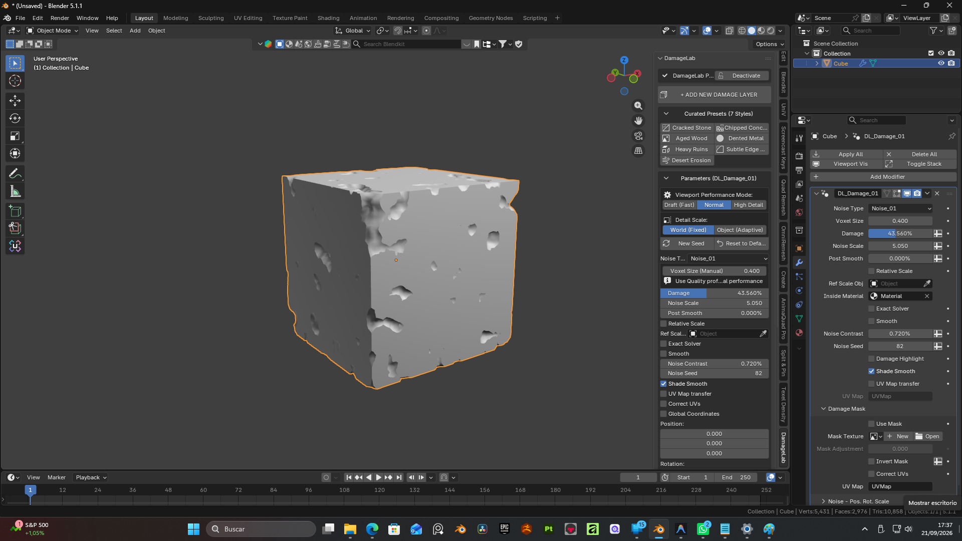 Preset Chipped Concrete en DamageLab