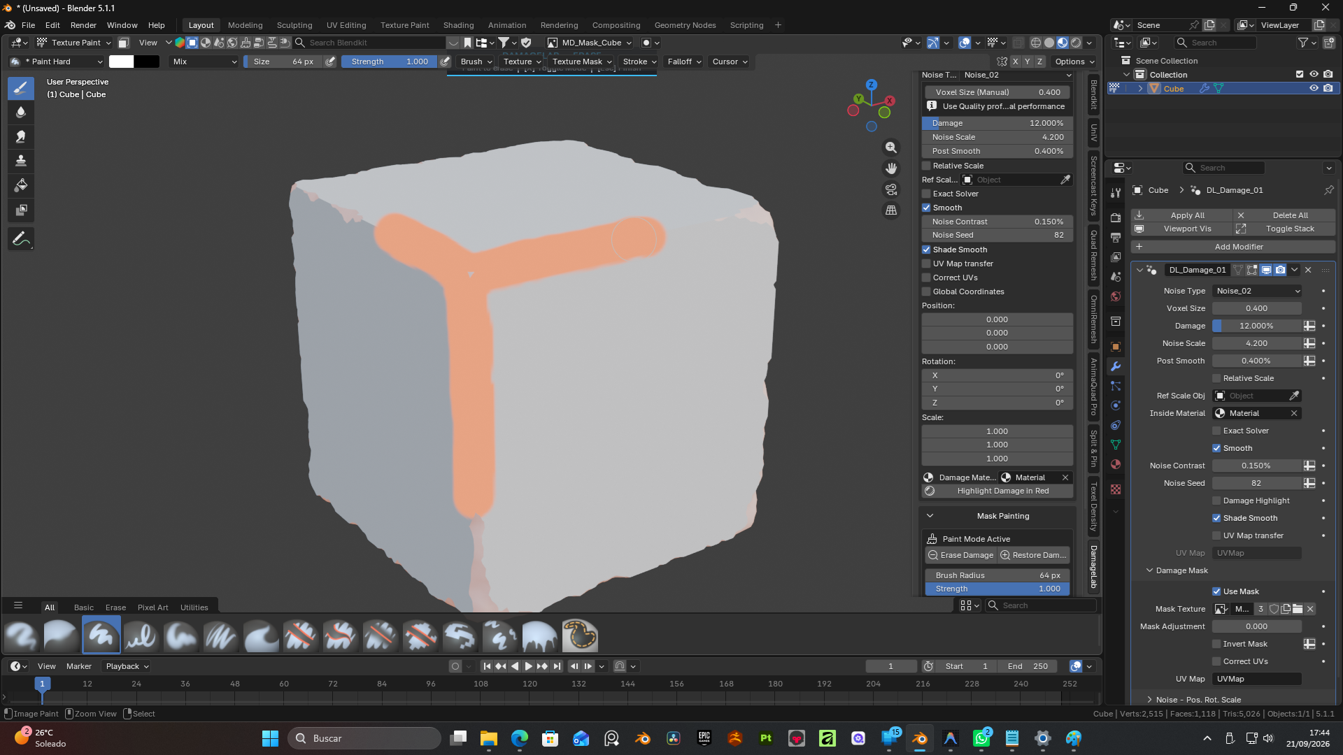 Pintura Interactiva de Máscaras en Blender - DamageLab